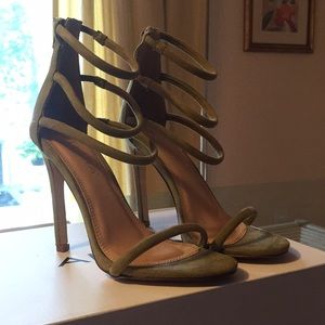 Strappy Green Heels